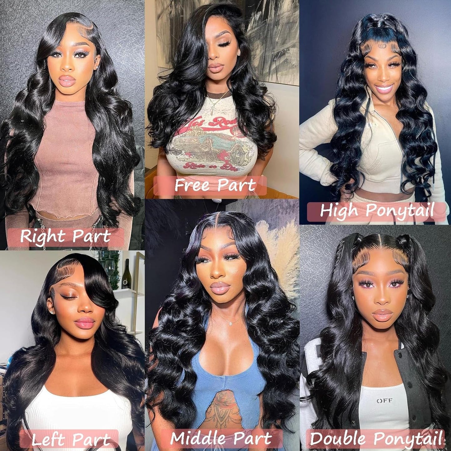 Body Wave Lace Front Wigs Human Hair 180% Density 13X4 HD Lace Frontal Wigs for Black Women Glueless Wigs Human Hair Pre Plucked Natural Hairline Lace Front Wigs 20Inch Black