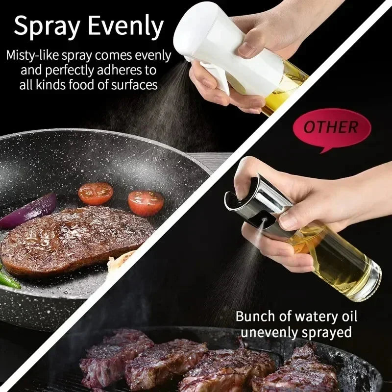 200/300ml Oil Spray Sprayer Bottle for Cooking Kitchen Olive Oil Sprayer Barbecue Spray Bottle For Cooking BBQ Picnic Tool