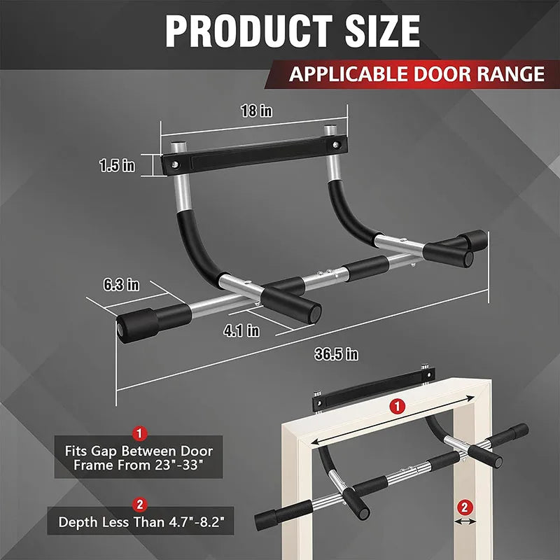 Adjustable Chin up Bar Exercise Home Workout Gym Training Door Frame Horizontal Pull up Bar Sport Fitness Equipments